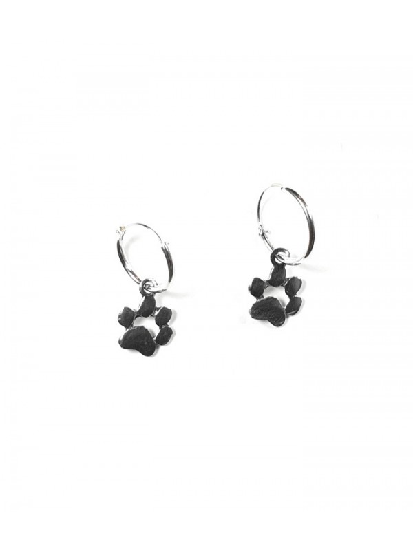 Pendientes Huellas de Perro en Acero | Keralajoyas